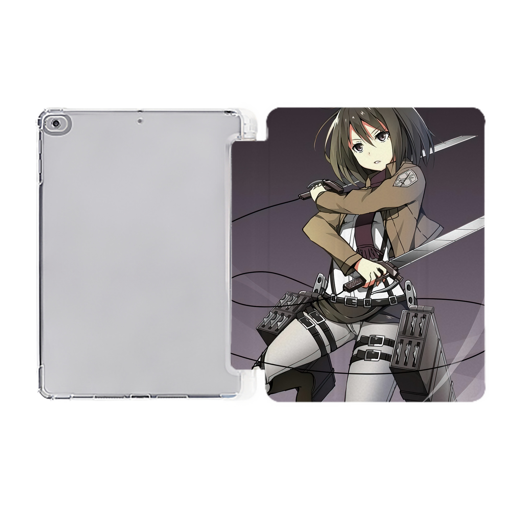 （画像用） 進撃の巨人 Attack on Titan IPad ケース ペン収納付き 三つ折りスタンド PUレザー×シリコン 対応機種9.5/10.5/10.9インチ